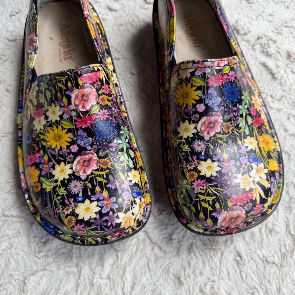 Alegria Debra Floral Leather Professional Nursing Clogs Shoes DEB-420 EU 39 - Picture 5 of 12